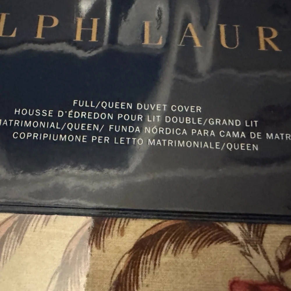 NEW $375 Ralph Lauren Maren Tropical Print Duvet Cover Full/Queen Cotton